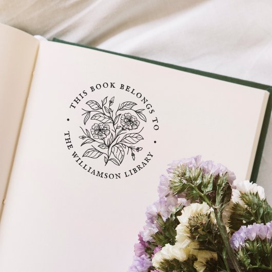  bloemen Dit boek behoort tot het bibliotheekboek Rubberstempel