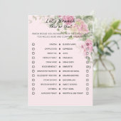 Bloemen dit of dat brunch party spel kaart (Staand voorkant)