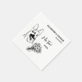 Bloemen doe ik ook hond Duitse herder bruiloft Servet (Hoek)