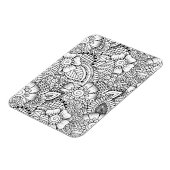 Bloemen doedelpatroon magneet (Linkerzijde)