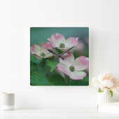Bloemen | Dogwood Blossom Vierkante Klok (Huis)