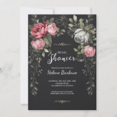 Bloemen Donker Gotisch Vrijgezellenfeest Kaart (Voorkant)