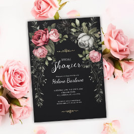Bloemen Donker Gotisch Vrijgezellenfeest Kaart