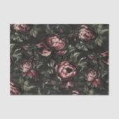 Bloemen Donker Paarse Fine Art Decoupage Tissuepapier (Voorkant)