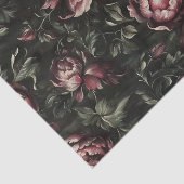 Bloemen Donker Paarse Fine Art Decoupage Tissuepapier (Detail)