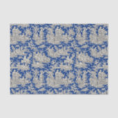  bloemen donkerblauw Toile de Jouy Tissuepapier (Voorkant)