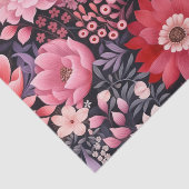 Bloemen donkere achtergrond tissuepapier (Detail)