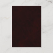 Bloemen Donkerrode Gothic Bruiloft Receptie Behuiz Informatiekaartje (Achterkant)