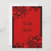 Bloemen Donkerrode Gothic bruiloft Vrijgezellenfee Kaart (Achterkant)