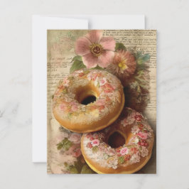 Bloemen donuts briefkaart