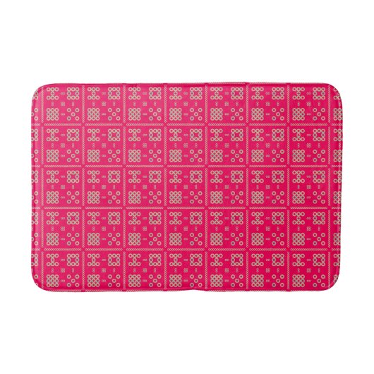 Bloemen & Donuts Patroon Badmat (Voorkant)