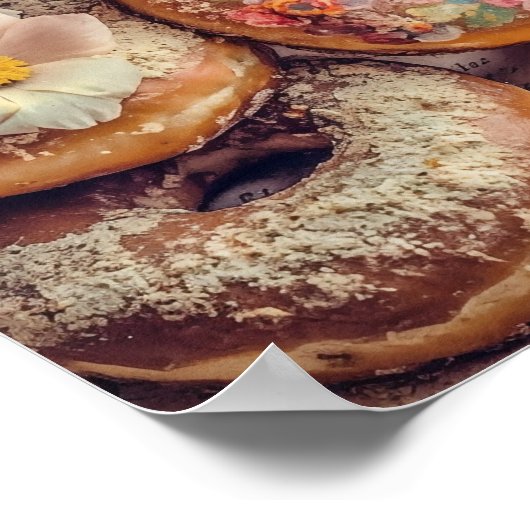 Bloemen donuts poster (Hoek)