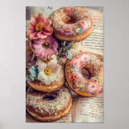 Bloemen donuts poster