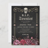 Bloemen Dood aan mijn Jeugd RIP 20s 30e Verjaardag Kaart (Voorkant)