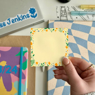 Bloemen Doodle Patroon Post-it Notities 7.6 x 7.6  Post-it® Notes