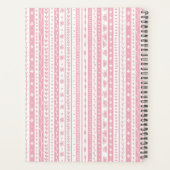 Bloemen doodle strepen planner (Achterkant)