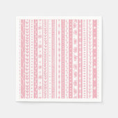 Bloemen doodle strepen servet (Voorkant)