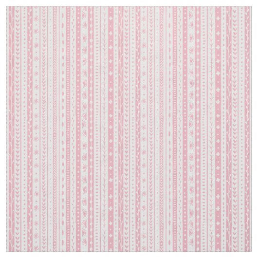 Bloemen doodle strepen stof (Swatch)