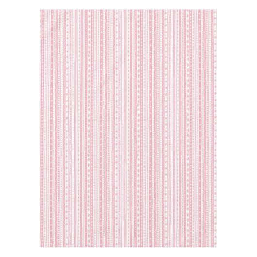 Bloemen doodle strepen tafelkleed (Voorkant)