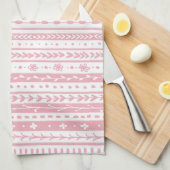 Bloemen doodle strepen theedoek (Quarter Fold)