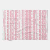 Bloemen doodle strepen theedoek (Horizontaal)