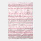 Bloemen doodle strepen theedoek (Verticaal)