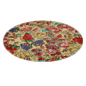 Bloemen doodles: decoratieve kaart. snijplank (Hoek)