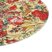 Bloemen doodles: decoratieve kaart. snijplank (Hoek)