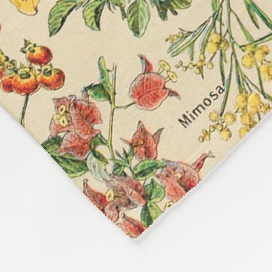 bloemen door Adolphe Millot Fleece Deken (Hoek)