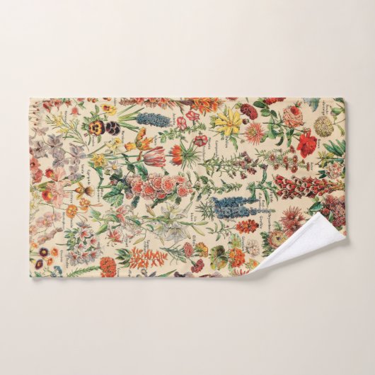  bloemen door Adolphe Millot Handdoek (Handdoek)