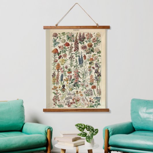 bloemen door Adolphe Millot Hangend Wandkleed (Woonkamer)