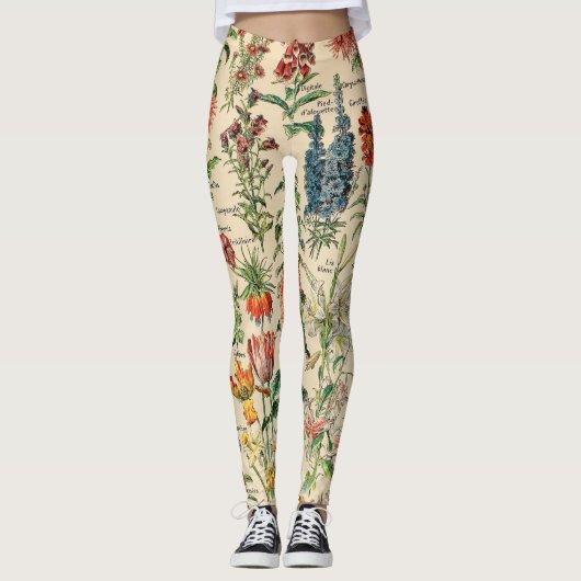  bloemen door Adolphe Millot Leggings (Voorkant)