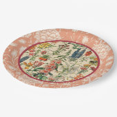  bloemen door Adolphe Millot Papieren Bordje (Gekanteld)