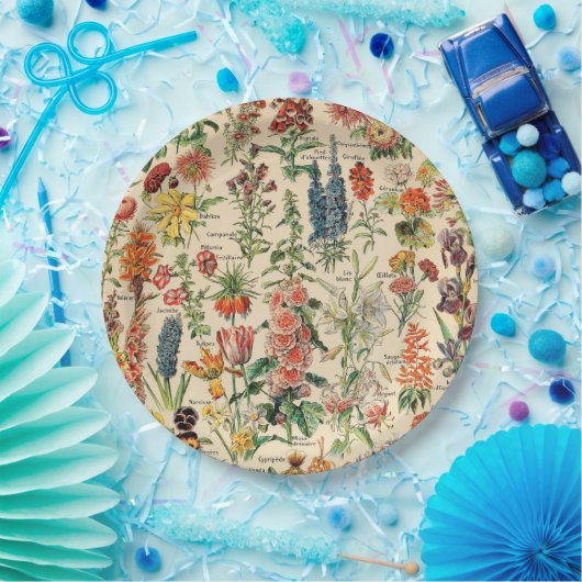  bloemen door Adolphe Millot Papieren Bordje (Feest)