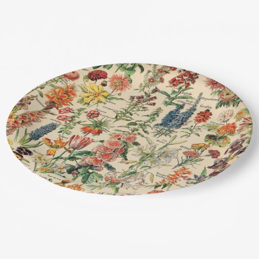 bloemen door Adolphe Millot Papieren Bordje (Gekanteld)