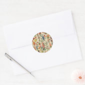  bloemen door Adolphe Millot Ronde Sticker (Envelop)
