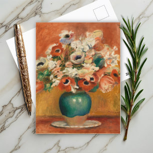 Bloemen door August Renoir, Kunst Briefkaart