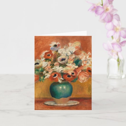 Bloemen door August Renoir, Kunst Kaart (Orchidee)