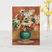 Bloemen door Renoir Impressionistische Kunstschild Kaart (Gele Bloem)