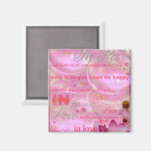 Bloemen Douche Vrede Liefde Destiny Magneet (Voorkant / Achterkant)