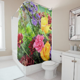 Bloemen Douchegordijn