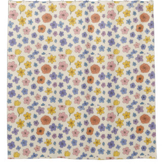 Bloemen Douchegordijn