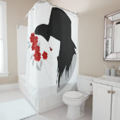 bloemen douchegordijn (In situ)