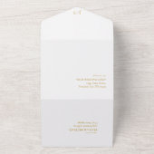 Bloemen Drama Bruiloft Blauw ID1022 All In One Uitnodiging (Buitenkant)