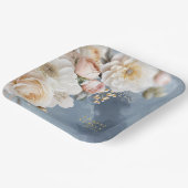 Bloemen Drama Bruiloft Blauw ID1022 Papieren Bordje (Gebogen)