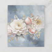 Bloemen Drama Bruiloft Blauw ID1022 Plaatskaartje (Buitenkant ongevouwen)