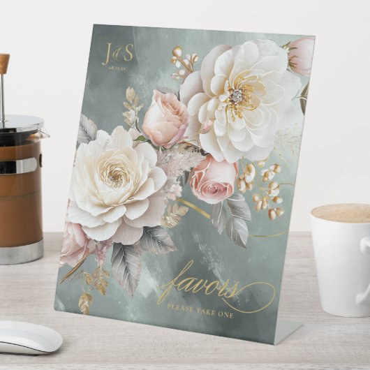 Bloemen Drama Bruiloft Gunsten Groene ID1022 Reclamebord Met Voetstuk (Insitu)