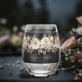 Bloemen Drama Bruiloft Houtskool ID1022 Wijnglas Zonder Voet