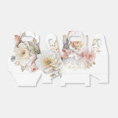 Bloemen Drama Bruiloft Wit ID1022 Bedankdoosjes (Uitgevouwen)