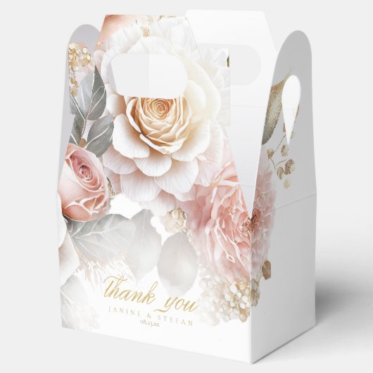 Bloemen Drama Bruiloft Wit ID1022 Bedankdoosjes (Geopend)